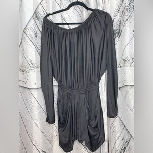 Alexander Wang black long sleeve romper silk Size 2